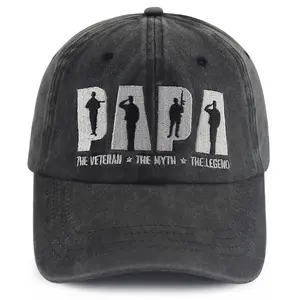 Papa Gifts for Men, Funny Embroidered Papa Veteran Hat, Adjustable Cotton Best Dad Veterans Day Decorations Baseball Cap, Fathers Day Birthday Retirement Gifts for Dad Grandpa Friend Vietnam Veteran
