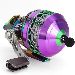 Spincast Fishing Reel,High Speed 3.9:1 Gear Ratio,Trouble-Free Push-Button  Casting Design and Reversible Handle for Left/Right Retrieve,Pre-Spooled with Monofilament Line
