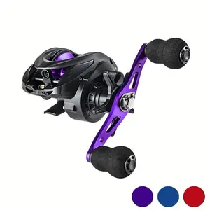 Aluminum Handle Magnetic Brake System, 6.2:1 Gear Ratio Precision Fishing Reel, Fishing Accessories for Outdoor Fishing, Fishing Equipment Fishing Stuff