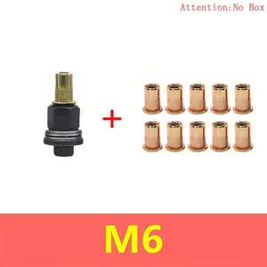 M6 High-Quality Simple Manual Rivet Nut Tool, Hand Tightening Nut Head Accessory, Licensed Professional Simple Hand Rivet Nut Gun, Sturdy & Labor-Saving Manual Riveting Tool Specially Designed for Thin Iron Sheet.