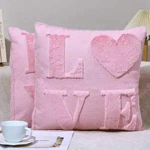 Valentine's Day Love Pillow Covers Set, 3D Heart Shape Pillows, Soft Comfortable Fabric, Home Sofa Decor, Ideal Birthday Gift for Women