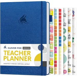 Teacher Planner – School Year Planner with Calendars & Lesson Plans – Teacher Plan Book for Classroom & Homeschool Organization - Undated, A5 Size, Hardcover (Mystic Blue)