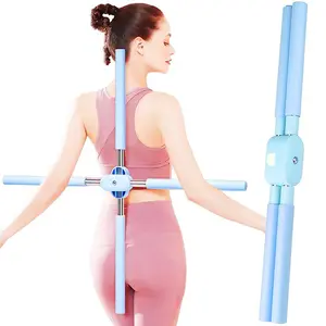 Posture Corrector Yoga Cross Stick - Back Pain Relief, Multifunctional Pilates Bar, Adjustable Posture Corrector Back Bar, Adjustable Posture Corrector Bar, Breathable Posture Corrector Bar, Adjustable Waist Trainer, chest straight, dealsforyoudays