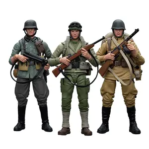 Joytoy 1/18 Durable Articulated Infantry Action Figures Toy Set - 3PCS, Articulated Figures