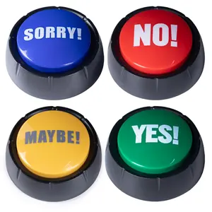 [Game Show] Yes No Button & Maybe Sorry Button | Set of 4 Buzzers | Answer Buzzers for Game Show, Sound Button, Gag Gifts