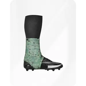 Exxact Sports Football Spats for Shoe Cleats - Green Camo, Complete Lace Cover Set for Men & Boys