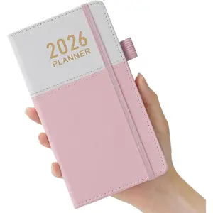 Pocket Calendar/Planner 2026, Jan.2026 - Dec.2026 Daily Weekly and Monthly Planner Small Size for Purse, 3.8" x 7", Mini Pocket Appointment Book 2026 with Monthly Tabs, for Women Planning