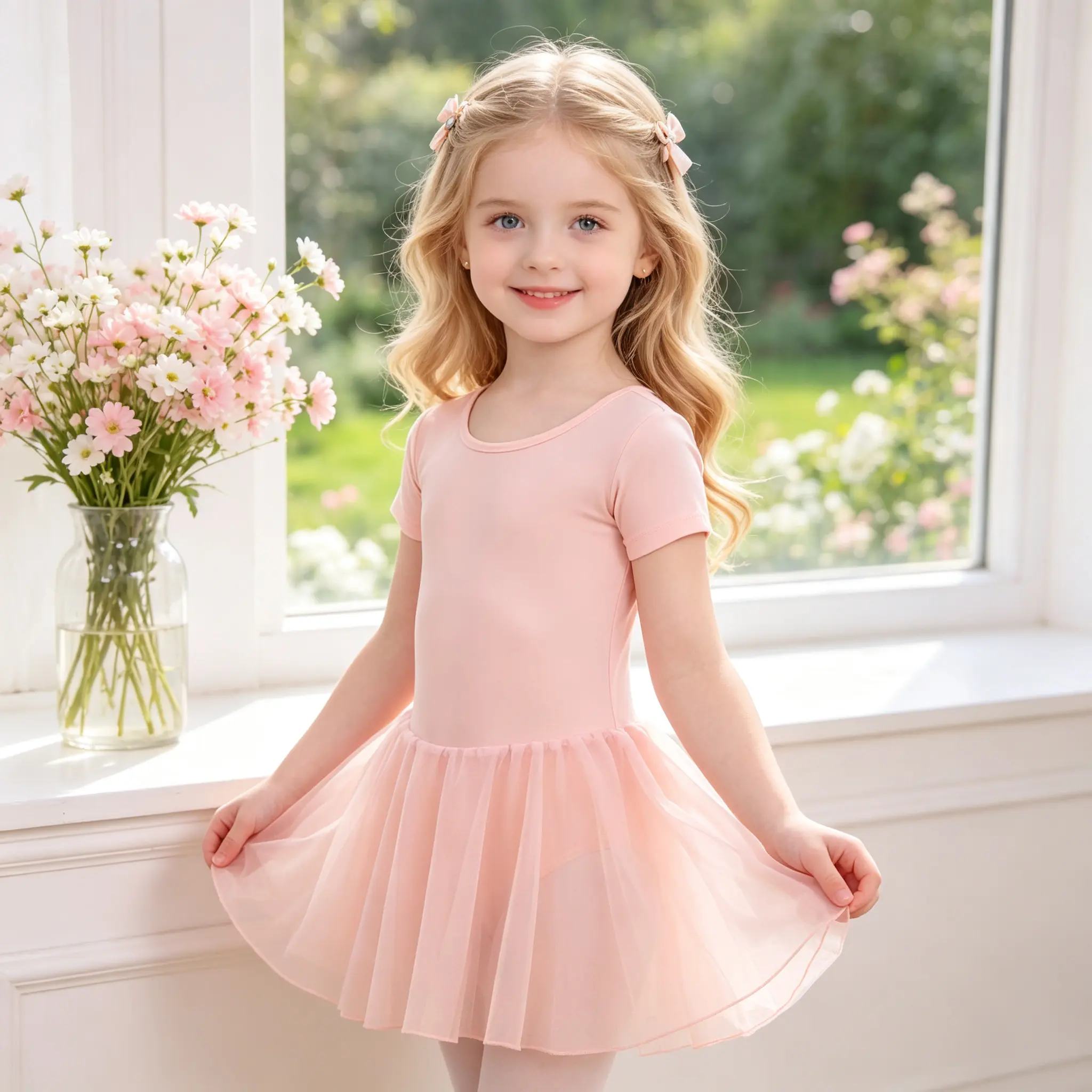 Girls Short Sleeve Ballet Leotard Tutu Dress, Soft Tulle Dance Skirt for Toddler Girls, Gymnastics Class Ballet Practice Costume