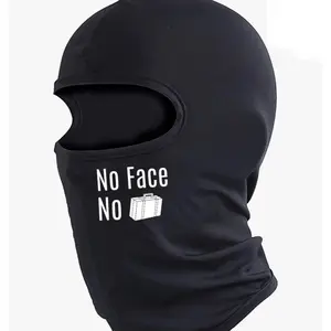 Custom No Face No Case Black Shiesty Mask Full Face Balaclava Cold Weather Lightweight Breathable Polyester Material