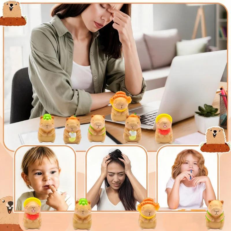 8-48PCS Capybara Squishy Fidget Squishy Gifts Capibara Stress Relief for Class Prizes Birthday Party Favors(8 style) 8-48PCS Capybara Squishy Fidget Squishy Gifts Capibara Stress Relief for Class Prizes Birthday Party Favors(8 style)