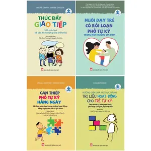 Trọn bộ Combo series sách cho trẻ tự kỷ- Đồng hành cùng trẻ tự kỷ (bộ 4 cuốn)