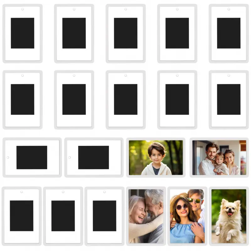 Blank Photo Frame, Insert Refrigerator Magnet, Mini Magnetic Refrigerator Photo Frame, Semi-Transparent Clear Acrylic Blank Refrigerator Small Photo Magnet, Decor, Gift for Family and Friends, Picture Frames