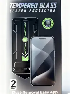 AUYEETEK 2-Pack Durable Tempered Glass Screen Protector for Smartphones, Handheld Devices - Protective Phone Accessory, Casing-Compatible