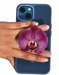 Rainbow Summer White and Purple Orchid Blossom Flower Magnetic Pop Socket Phone Grip Summer Szn Tropical Flower Floral Vibrant Color Phone Grip Popsocket