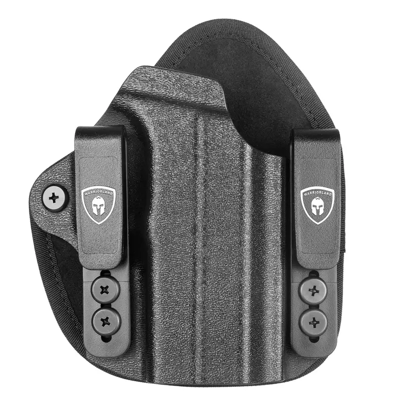 WARRIORLAND Hybrid Kydex Universal Holster Fits 100+ Models, Compatible with G17 G19, G2C G3C, P365XL P320, 1911 XD45, No Light Fit, Retention Adjustment, Belt Clip, Tight Stitching,Right/Left Hand