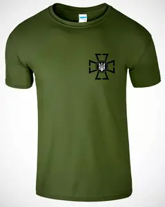 Volodymyr Zelensky Speech Support Ukraine Military Green T-Shirt Ukrainian Flag Gift Unisex T-Shirt Cotton Love Man Menswear