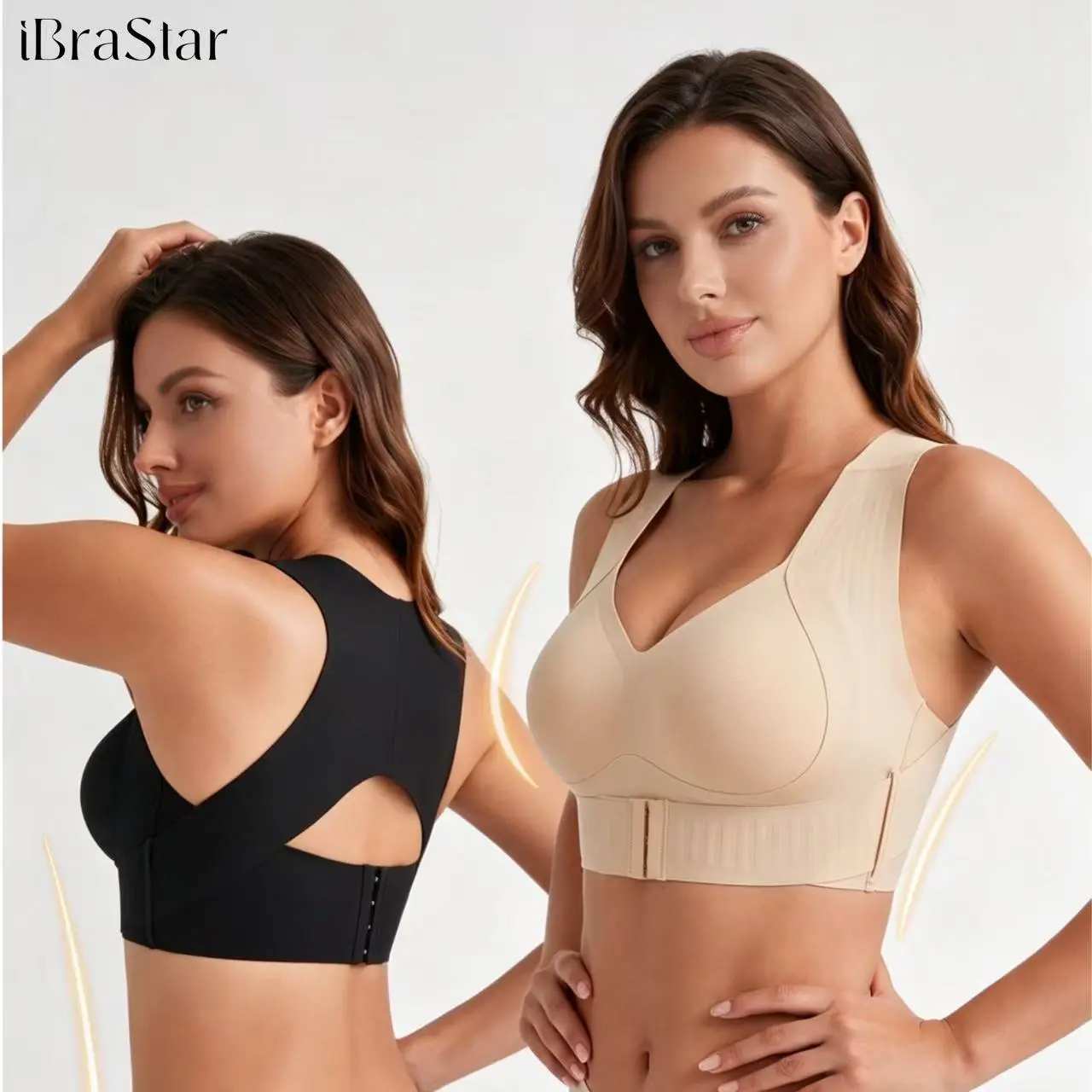 Corrector Bra, 2-in-1 Posture Corrector Bra, Suppor tiveShapewear for Back Pain Relief & ShoulderSupport for WomenUnderwearSeamless,Adjustable Support forBack& Shoulders Corset Shaper Sporty Waist Slimmer,Women's seamless bras, comfortable bras