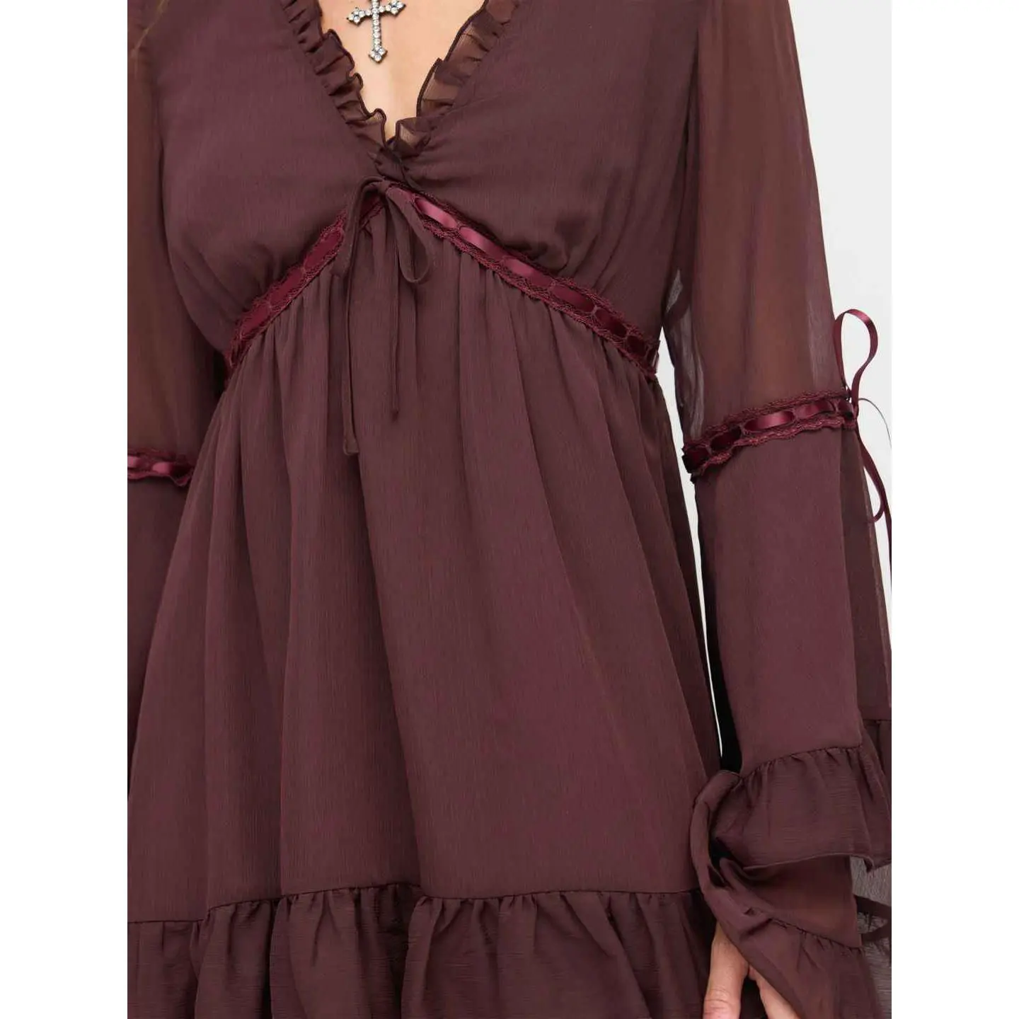 princess polly baby blue dress The Perfect Fall Dress main image 0