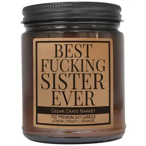 Best Fucking Sister Ever Amber Jar