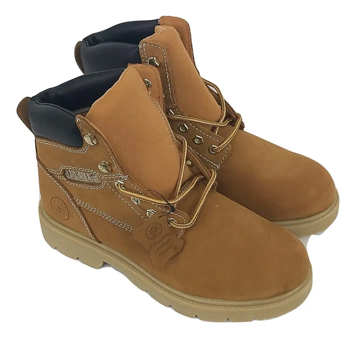 Jacata Men Waterproof Outdoor Work Boots 8608 - Leather Comfort, High Soft Toe, Closed, T8, Walking Shoes  Padded