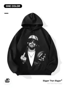 Bowl Games Halftime Show Bunny Print Loose Hoodie - Casual and Breathable, Perfect for Outdoor Activities and Sports - Unisex Trendy Hoodie