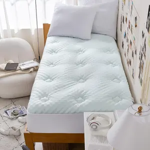 Twin Mattress Pad Topper Memory Foam, Twin Foam Mattress Topper Viscose Derived from Bamboo, Twin Size Bed Pad Cover for Back Pain Relief, 39" x 75", White