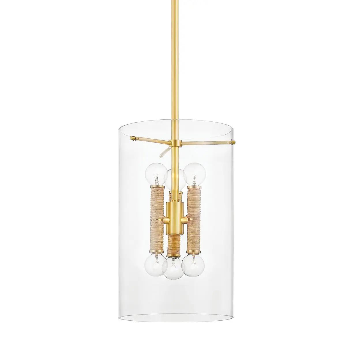 Barlow Small Lantern - Clear Glass Cylinder Pendant Light