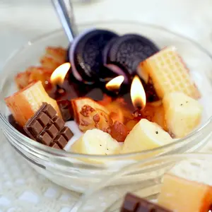 Valentine's gift ideas, Banana Sandwich Cookies Scented Candles, Cherry Strawberry Scented Candles, Fruit yogurt salad bowl Candles, valentine gifts, Girl Gifts, Girls' Room Accessories, Birthday Gifts, Candles, Scented Candles, Atmosphere Gifts, Sweet St