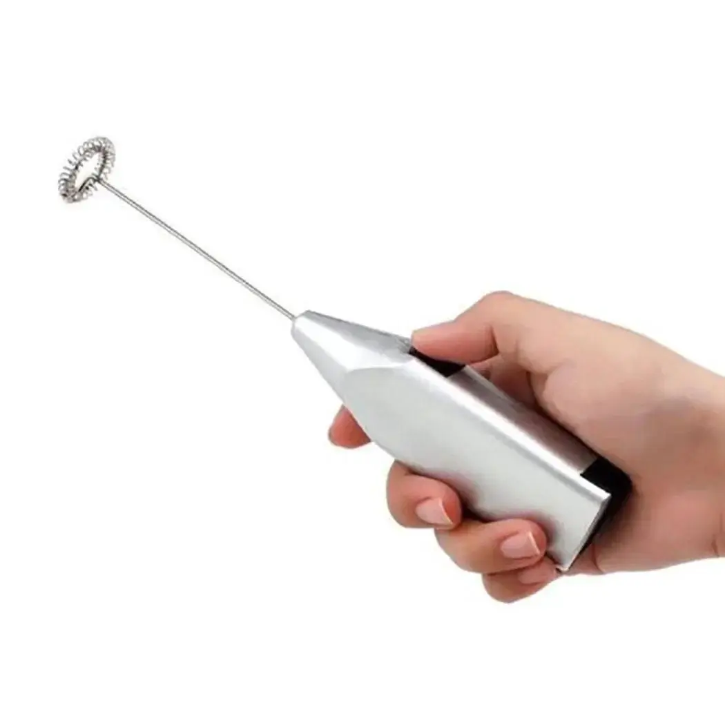 100% Brand New Compact Small Size Stainless Steel Electric Handheld Eggbeater - 1x Whisk, Anti-Oxidation Hand Mixer for Home & Commercial Kitchen Use, Cappuccino Latte Coffee Foamer