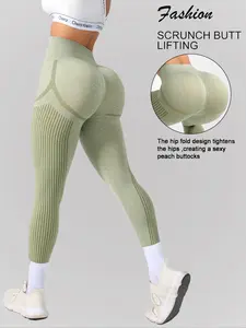 Women's Seamless High-Waisted Yoga Pants, Butt Lifting Peach Hip Long Leggings for Outdoor Yoga Fitness Running Cycling Multi-Sport Scenes