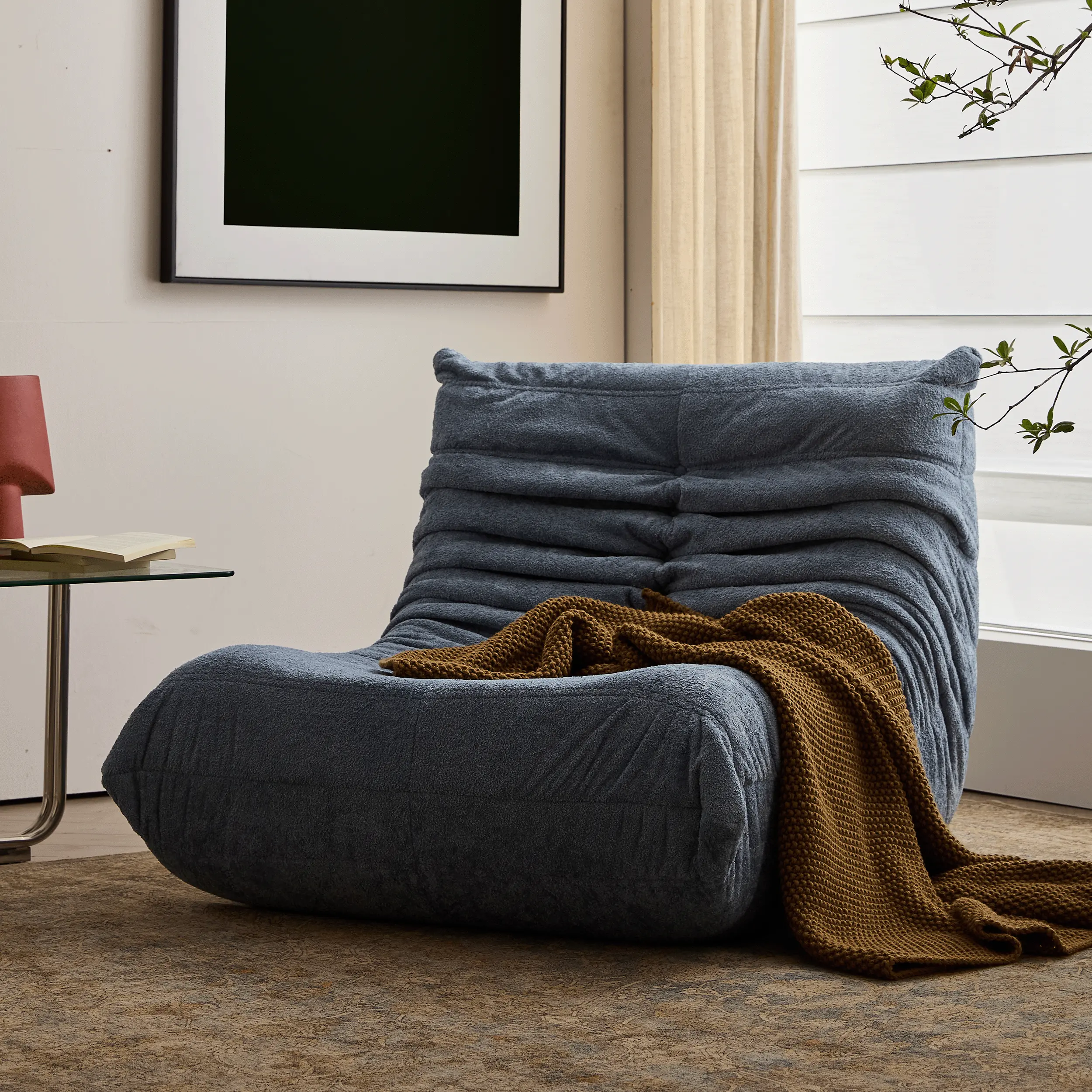 Lazy Togo Floor Single sofa Seater Bean Bag with Fixed Arms for Modern Living Room Amazon Finds Corner Couch soft white beanbags floorcouch durable