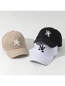 One embroidered NY baseball cap, snapback caps, outdoor sun protection casual hat, unisex sun hat for spring, autumn, travel and seaside vacations