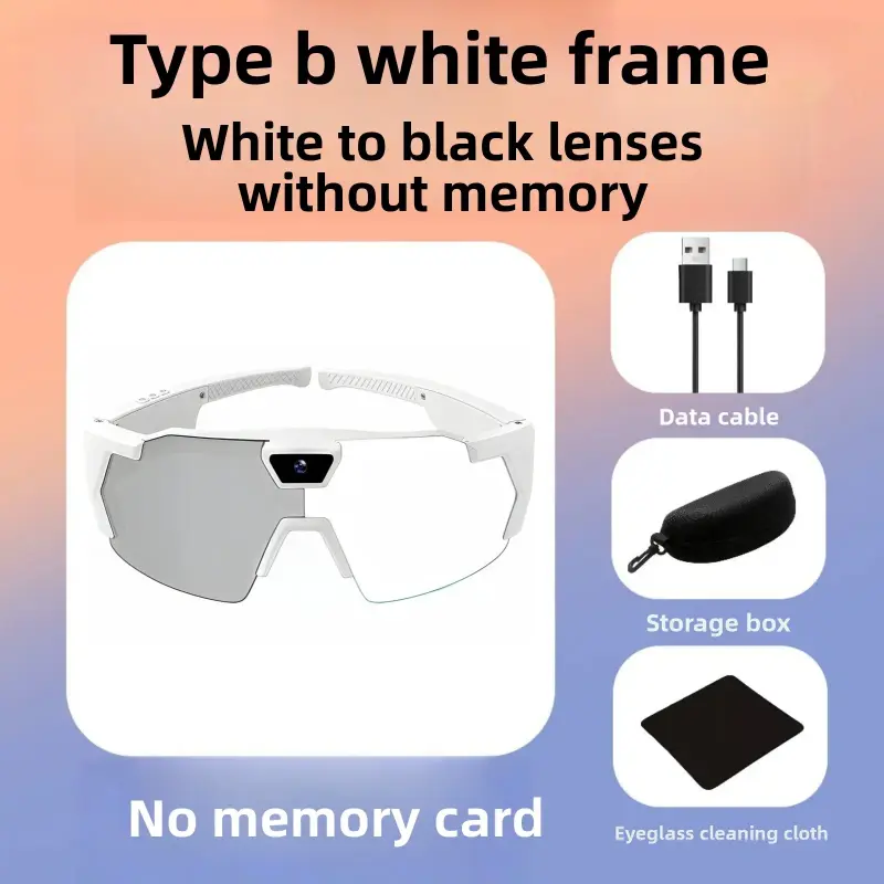 Model B (white frame) with white-to-black lenses, 