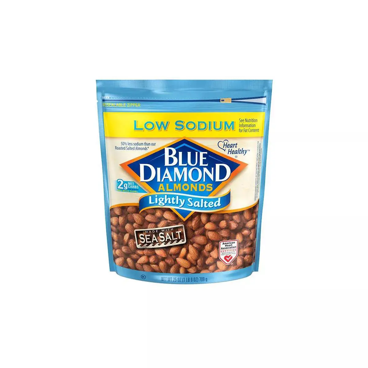 Blue Diamond Almonds, Lightly Salted Snack Almonds perfect for lunches and on-the-go, 25 oz.
