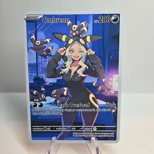 Umbreon Eeveelution Cozy Slumber Series Custom Card - Non-Holo OR Rainbow Holo OR Rainbow Glass Holo - NEW TEXTURED Version