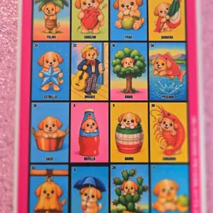 20 Mini Loteria Puppy Design 4 1/2 x 3 in. (pocket size).