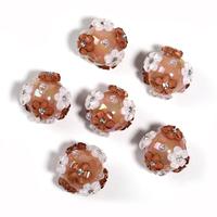 B60 JPM1034025 25PCS flower beads Brown 