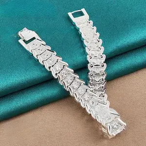 S925 Sterling Silver Woven Wide Bracelet - Perfect Combination of Personality and Fashion - The Perfect Choice for Everyday Wear Fashionable
