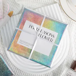 Sliver Wrapping Paper-Mini Roll 17inch*32.8ft（46.8sqft-Holographic Foil Gift wrap with glitter Dot for Christmas,Birthday,Wedding,Baby Shower