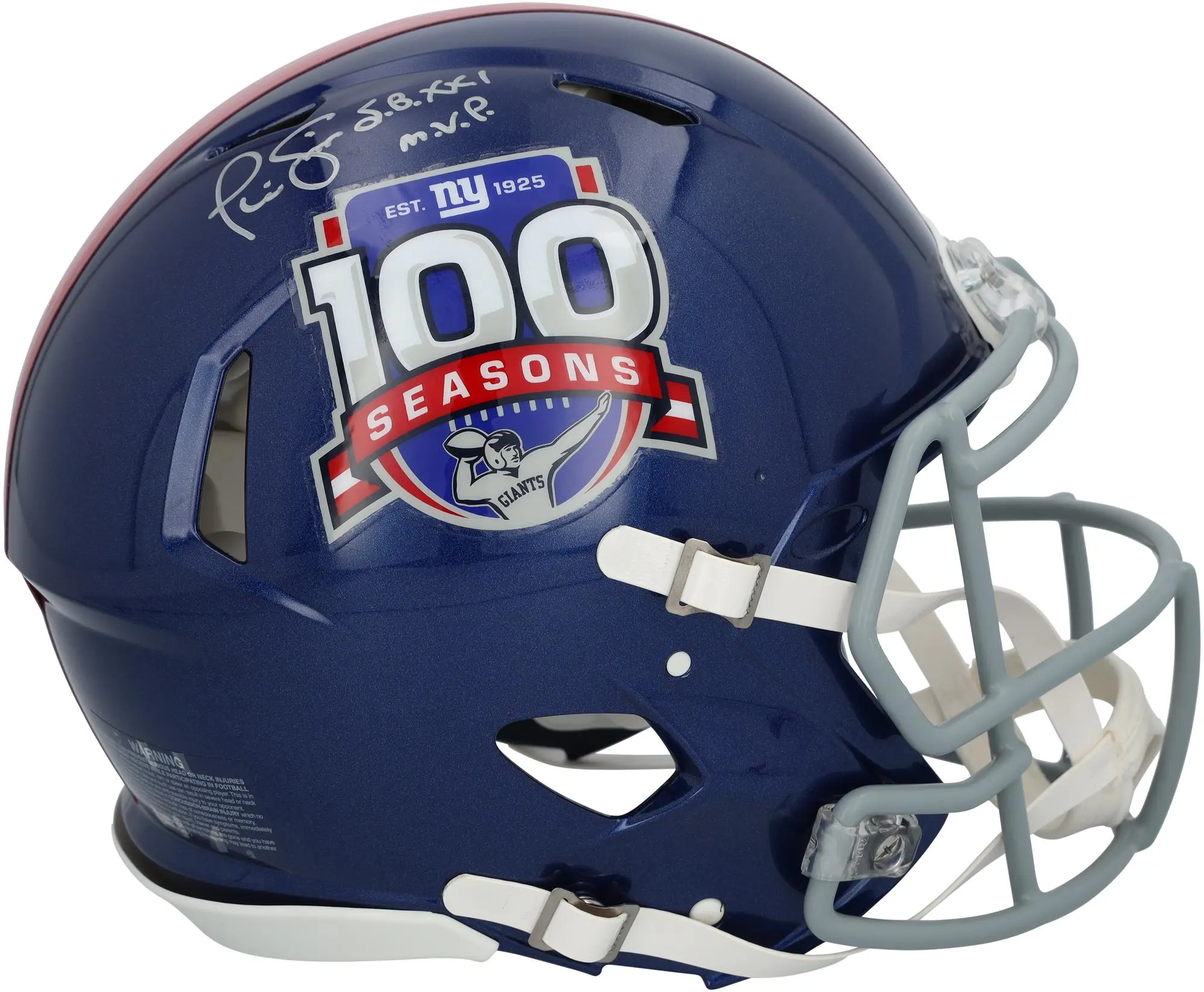 Phil Simms New York Giants Autographed Riddell 100th Season Speed Authentic Helmet with "SB XXI MVP" Inscription - Fanatics Authentic Certified