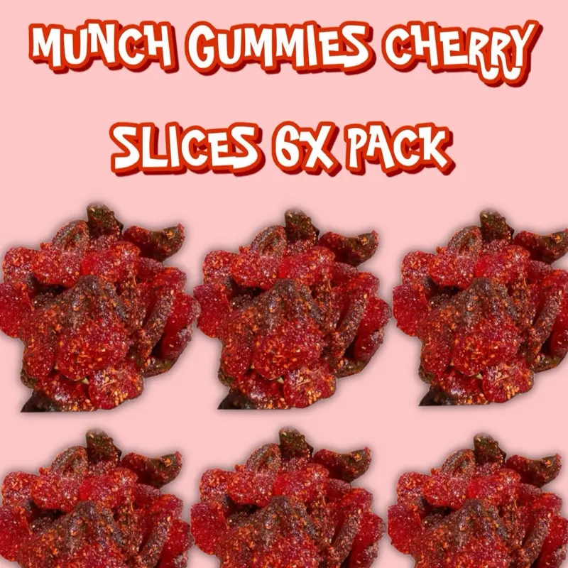 Munch Gummies ~ cherries slices six pack Munch Gummies ~ cherries slices six pack