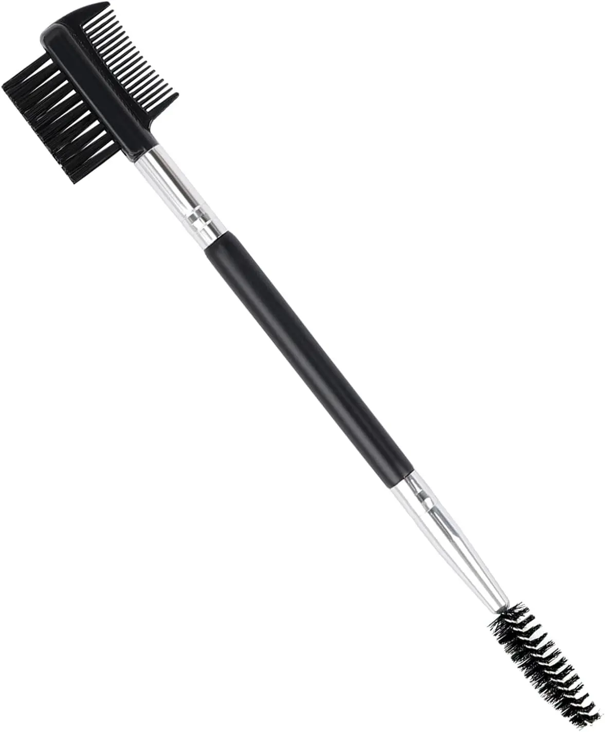 3-in-1 Eyelash Comb & Eyebrow Brush Tool Dual Head Lash Separator, Mascara Clump Remover, Brow Groomer with 3 Spoolie Brushes, Makeup Lash & Brow Shaper for Women