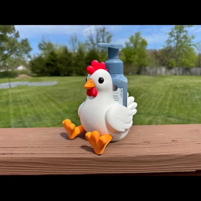 BBW Chicken Soap Holder - Adorable Chicken Design for Bathroom Use - Perfect for Holding Soap or Hand Sanitizer - Fun and Functional Home Accessory