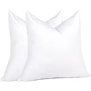 Euro Pillow Inserts 26 x 26 (Pack of 2, White) Down Feather Pillow Stuffer Premium White Pillows for Bed Couch and Cushion