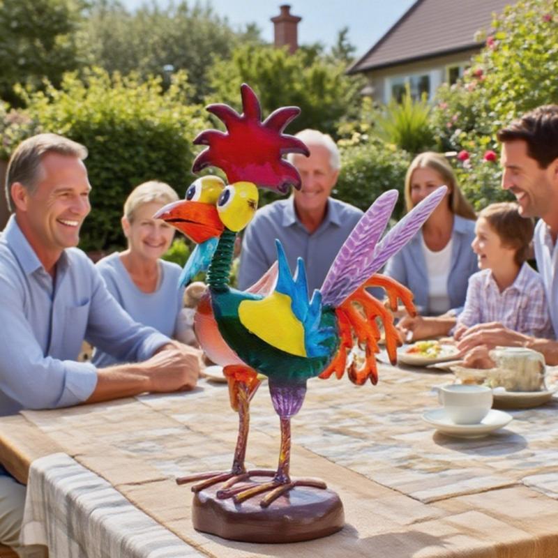 Metal-Strange Bird Outdoor Statue,Multi-color Animal Art Courtyard Decoration,Tabletop Ornaments Statue Decoration Crafts for Outdoor Lawn,Courtyard,Garden Sculptures Statues