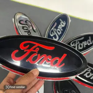 For Ford 9“ inch Front Grill Emblem & Tailgate LGOG For F150 F250 F350 Oval 3M Adhesive Badge Nameplate 2005-2014 vanity  plates in fin 37 fusion  sport