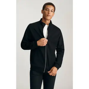 FULL ZIP SWEATSHIRT IN BLACK