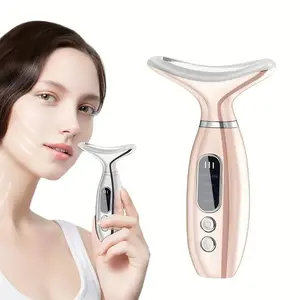 USB charging, fragrance-free skin care tool facial neck massager, with vibration and heat therapy - 4 adjustable modes, USB power supply, perfect gift for women