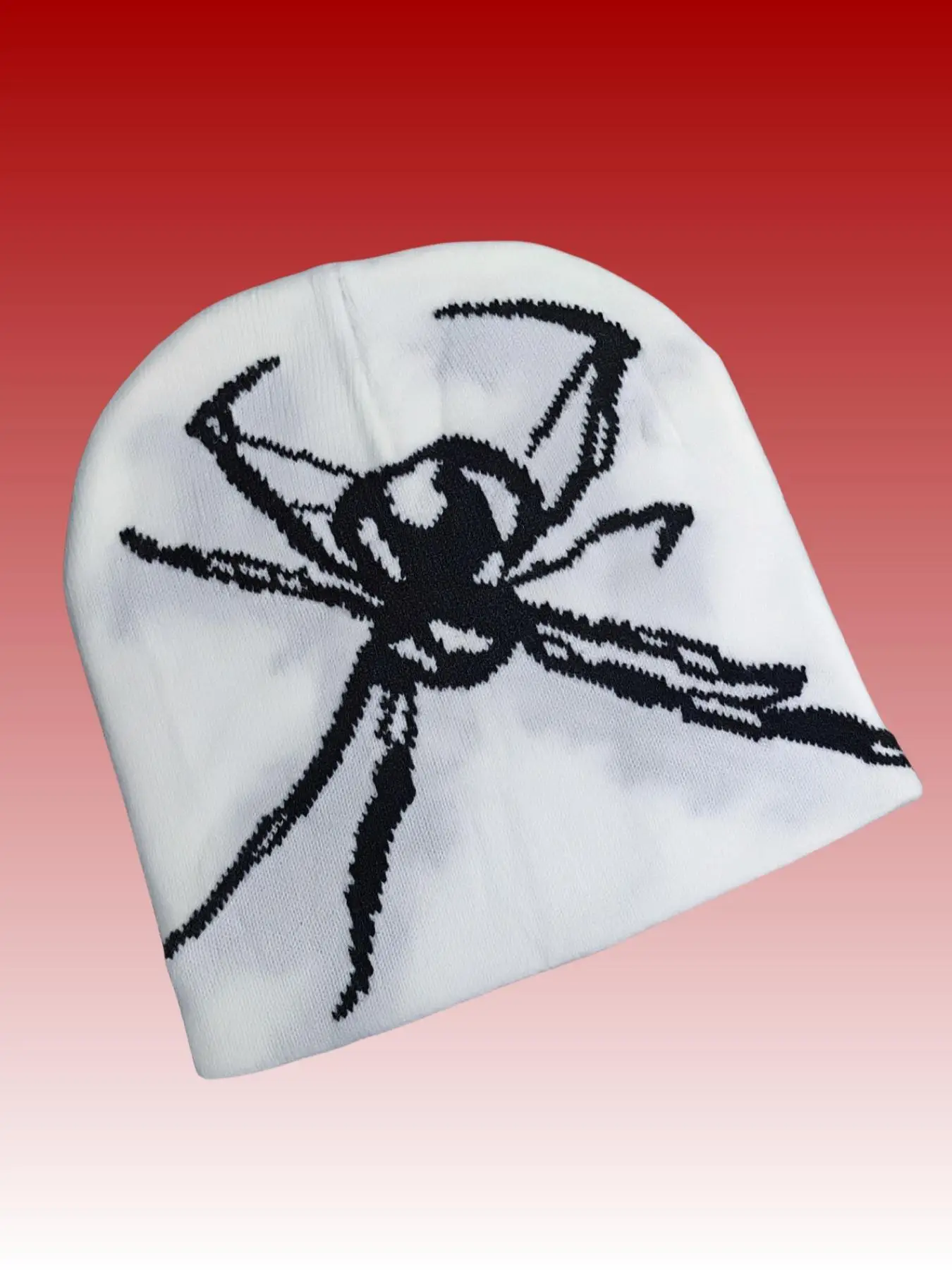 Spider Pattern Beanie Hat, Casual Street Warm Knit Hat For Fall & Winter, Unisex Headwear For Daily Wear, Halloween