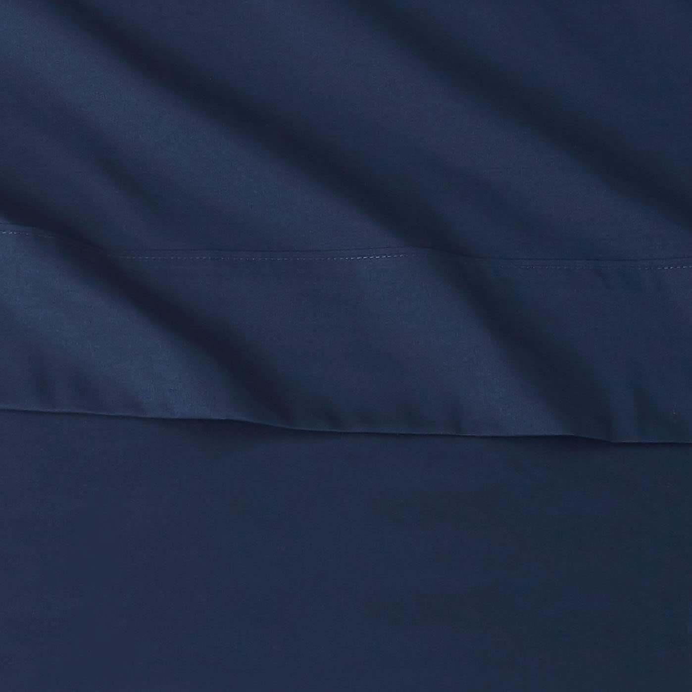 Lightweight Super Soft Easy Care Wrinkle Free Microfiber 3 Piece Bed Sheet Set with 14-Inch Deep Pockets, Twin, Navy Blue, Solid, Kids, Men & Women Bedding